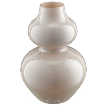 Glass vase BUBBLE, 17x17x25cm, macchiato