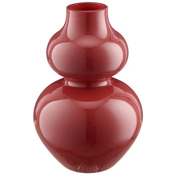 Glasvase BUBBLE, 17x17x25cm, amber