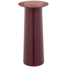 Glasvase OPPOSITE mit Innenfarbe, 17x17x35cm, rosenholz