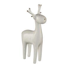 Ceramic Elk Instyle, 13,5x8x5 cm, Gold, Decoration Is Hand Painted!