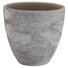 Ceramic planter TUSCANY, 9.5x9.5x9.5cm, stone grey