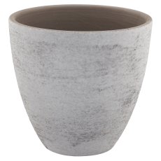 Ceramic planter TUSCANY, 12x12x11.5cm, stone grey