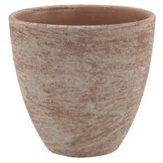 Ceramic planter TUSCANY, 12x12x11.5cm, caramel