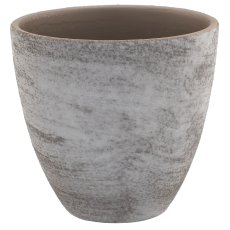 Ceramic planter TUSCANY, 14x14x13.5cm, stone grey