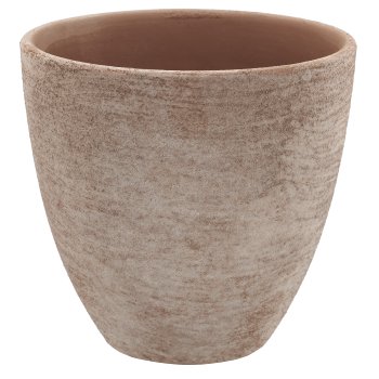 Ceramic planter TUSCANY, 14x14x13.5cm, caramel