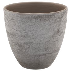 Ceramic planter TUSCANY, 17.5x17.5x16.5cm, stone grey