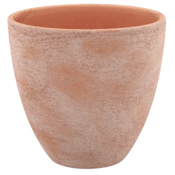 Ceramic planter TUSCANY, 17.5x17.5x16.5cm, red earth