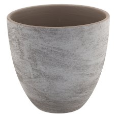 Ceramic planter TUSCANY, 20x20x19cm, stone grey