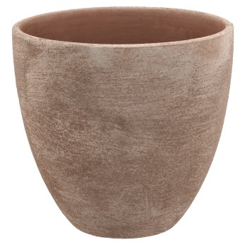 Ceramic planter TUSCANY, 20x20x19cm, caramel