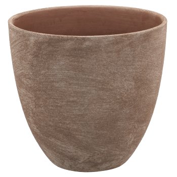 Ceramic planter TUSCANY, 25.5x25.5x24cm, caramel