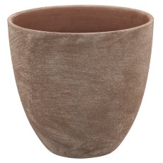 Ceramic planter TUSCANY, 25.5x25.5x24cm, caramel