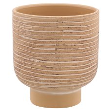 Ceramic planter TUSCANY, 10x10x11.5cm, almond