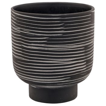 Ceramic planter TUSCANY, 12.5x12.5x14.5cm, black