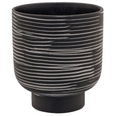 Ceramic planter TUSCANY, 12.5x12.5x14.5cm, black