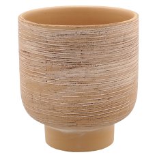 Ceramic planter TUSCANY, 15x15x16.5cm, almond