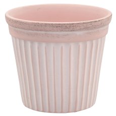 Ceramic planter TUSCANY, 9.5x9.5x8.5cm, pale pink