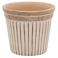 Ceramic planter TUSCANY, 9.5x9.5x8.5cm, dark brown