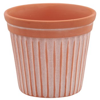 Ceramic planter TUSCANY, 9.5x9.5x8.5cm, red earth