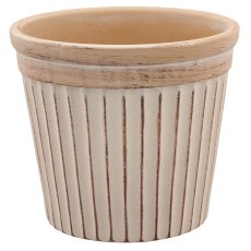 Ceramic planter TUSCANY, 13x13x11cm, dark brown