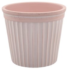 Ceramic planter TUSCANY, 17x17x15cm, pale pink