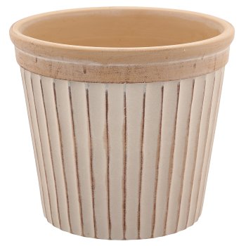 Ceramic planter TUSCANY, 17x17x15cm, dark brown