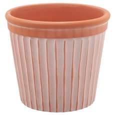 Ceramic planter TUSCANY, 17x17x15cm, red earth