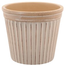Ceramic planter TUSCANY, 21x21x18.5cm, dark brown