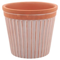 Ceramic planter TUSCANY, 21x21x18.5cm, red earth