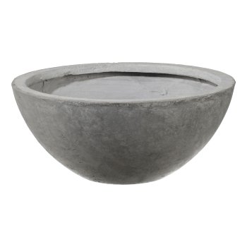 Fibreclay bowl round, set of 3, 30x13/46x20/55x23,5cm, grey