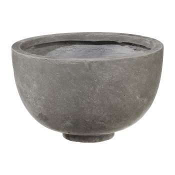 Fibreclay Übertopf rund f, Säule 3er Set, 35x21,5/46x29/53x33cm, grau