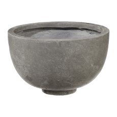 Fibreclay Übertopf rund f, Säule 3er Set, 35x21,5/46x29/53x33cm, grau