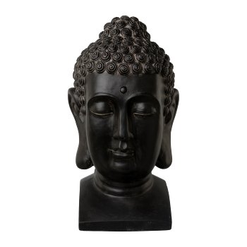 Fibreclay Buddha Kopf SILENCE, 40x25x24cm, braun