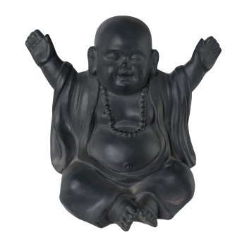 Fibreclay Buddha Kids 3fa.so., 35x22x27/35x26x31/31x22,5x26cm , Anthrazit