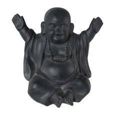 Fibreclay Buddha Kids 3fa.so., 35x22x27/35x26x31/31x22,5x26cm , Anthrazit