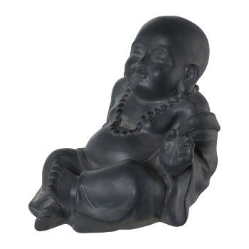 Fibreclay Buddha Kids 3fa.so., 35x22x27/35x26x31/31x22,5x26cm , Anthrazit