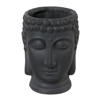 Fibreclay Buddhakopf z.Bepflanzen, 19x18x24/26x25x34/38x36x50cm,