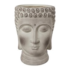 Fibreclay Buddha Head for planting, 19x18x24/26x25x34/38x36x50cm,