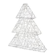 Metal wire tree 3D w.50LED,LOOP WIRE, 3xAA 6h TIMER