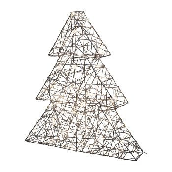 Metal wire tree 3D w.50LED,LOOP WIRE, 3xAA 6h TIMER