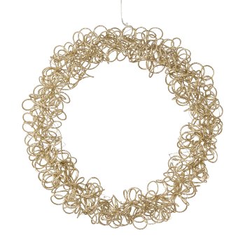 Metal wire wreath w.40LED,LOOP WIRE, 3xAA 6h TIMER