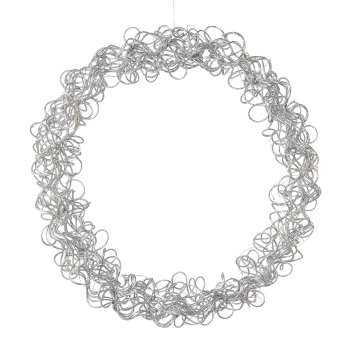 Metal wire wreath w.50LED,LOOP WIRE, 3xAA 6h TIMER