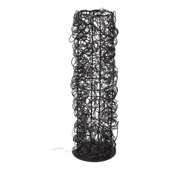 Metal wire tower w.30LEDs warm white w.6h timer, 30cm/3AA battery box, black