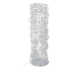 Metal wire tower w.40LEDs warm