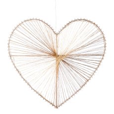 Metal wire heart pendant