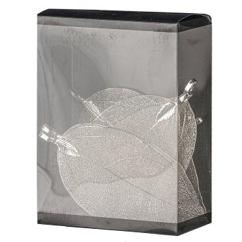 Metall Blatt Hänger, FINEST ca.5cm, Silber
