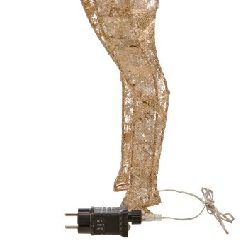 Metal deer with foil cover, 100LED, adapter, 100x50x16cm, gold