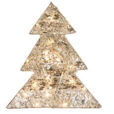 Metallhänger Baum mit Folienbezug, 20LED, 6h Timer, Batteriebox in Satintasche,