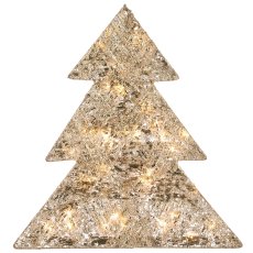 Metallhänger Baum mit Folienbezug, 35LED, 6h Timer, Batteriebox in Satintasche,