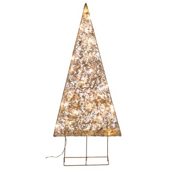 Metal tree with foil cover, 30LED, adapter, 72x30cm, gold