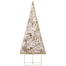 Metal tree with foil cover, 55LED, adapter, 110x45cm, gold